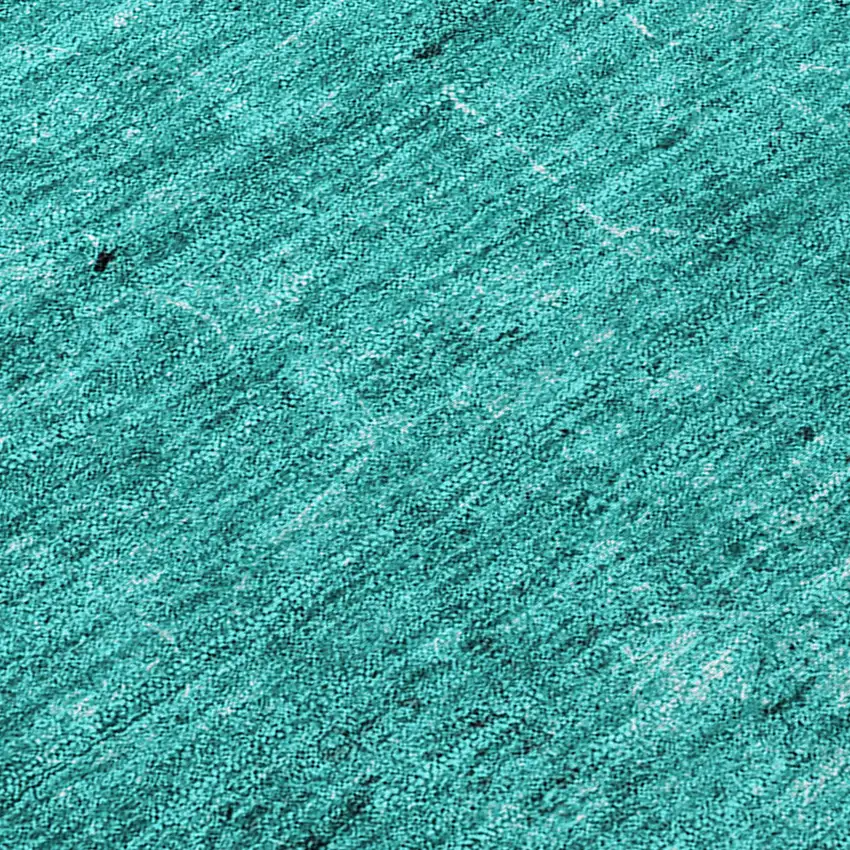 Teal Abstract Washable Non Skid Indoor Outdoor Area Rug Photo 8