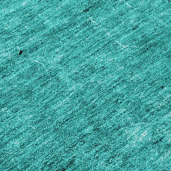 Teal Abstract Washable Non Skid Indoor Outdoor Area Rug Photo 6