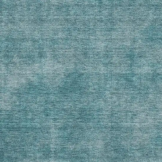 Teal And Aqua Abstract Washable Area Rug With UV Protection Photo 2