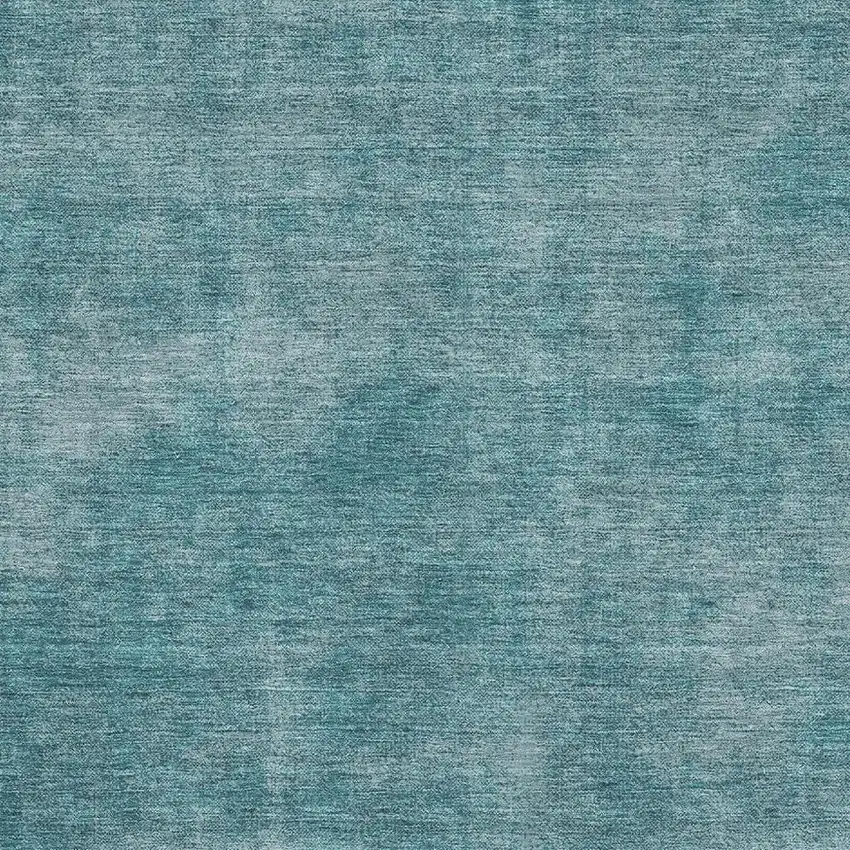Teal And Aqua Abstract Washable Area Rug With UV Protection Photo 2