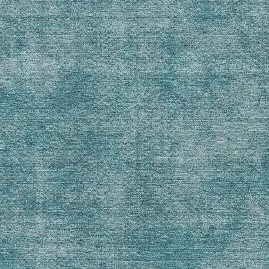 Teal And Aqua Abstract Washable Area Rug With UV Protection Photo 2