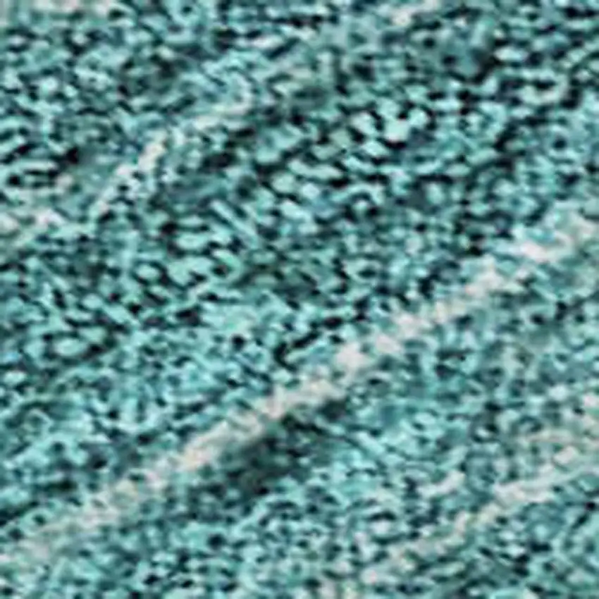 Teal And Aqua Abstract Washable Area Rug With UV Protection Photo 2