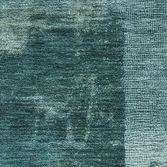 Teal And Aqua Abstract Washable Area Rug With UV Protection Photo 3