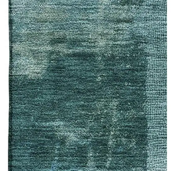 Teal And Aqua Abstract Washable Area Rug With UV Protection Photo 3