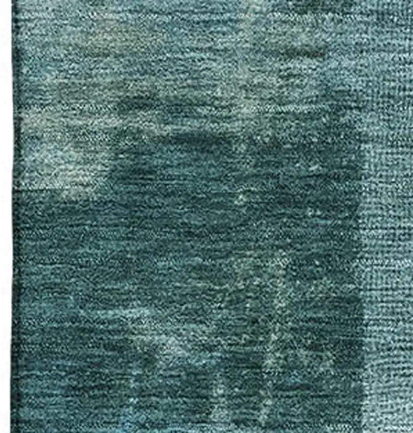 Teal And Aqua Abstract Washable Area Rug With UV Protection Photo 3