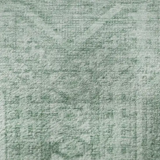 Teal And Aqua Geometric Washable Area Rug With UV Protection Photo 9