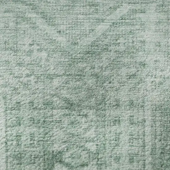 Teal And Aqua Geometric Washable Area Rug With UV Protection Photo 8