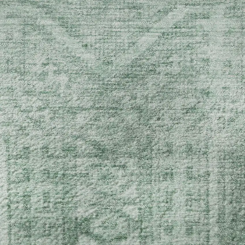 Teal And Aqua Geometric Washable Area Rug With UV Protection Photo 8