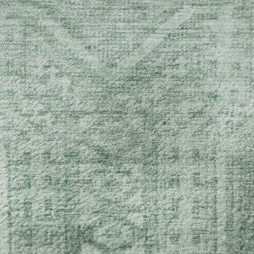 Teal And Aqua Geometric Washable Area Rug With UV Protection Photo 9