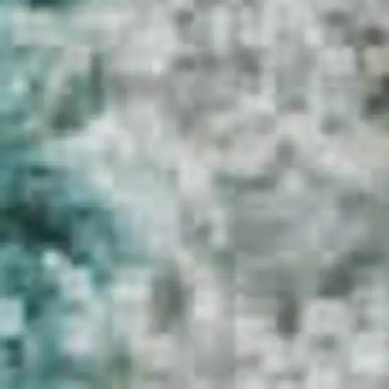 Teal And Beige Geometric Washable Area Rug With UV Protection Photo 4