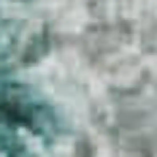 Teal And Beige Geometric Washable Area Rug With UV Protection Photo 1