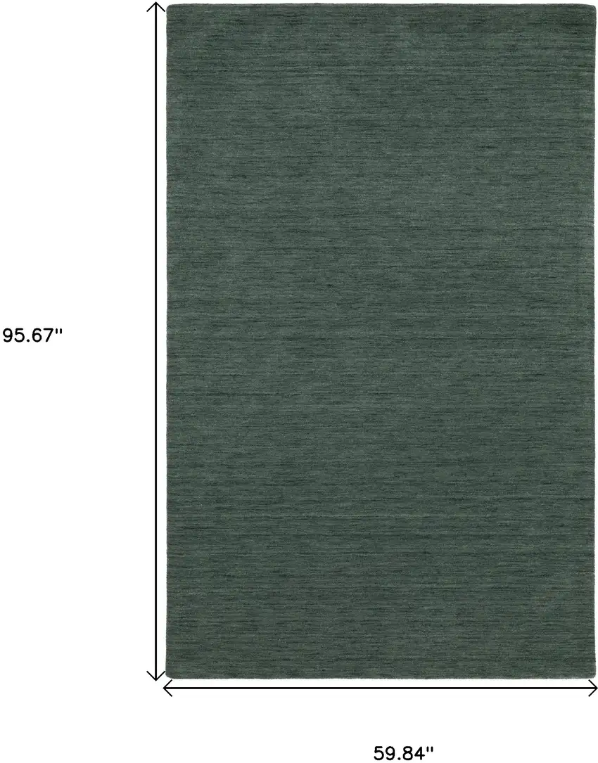 Teal And Blue Wool Hand Tufted Area Rug Photo 3