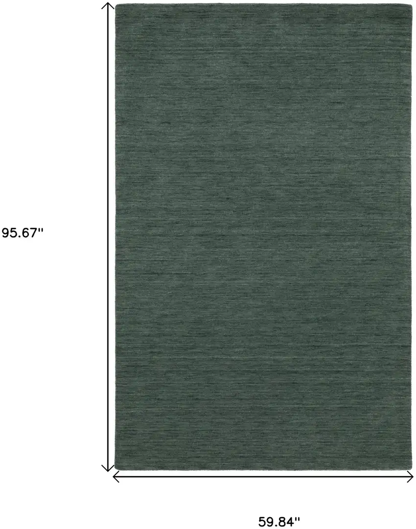 Teal And Blue Wool Hand Tufted Area Rug Photo 3