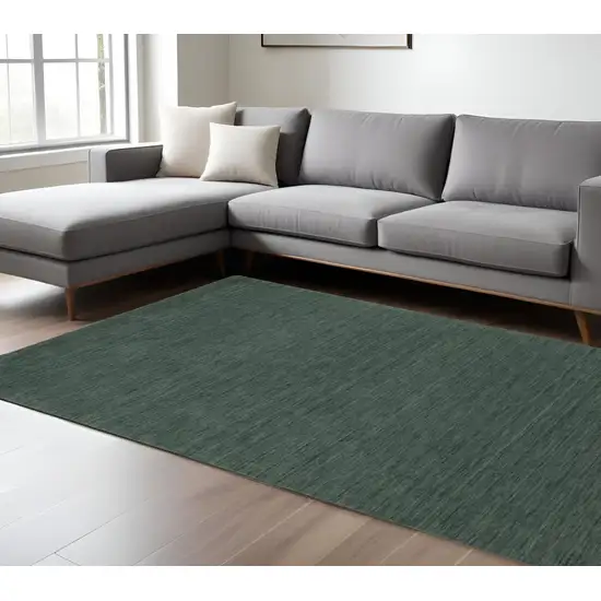 Teal And Blue Wool Hand Tufted Area Rug Photo 1