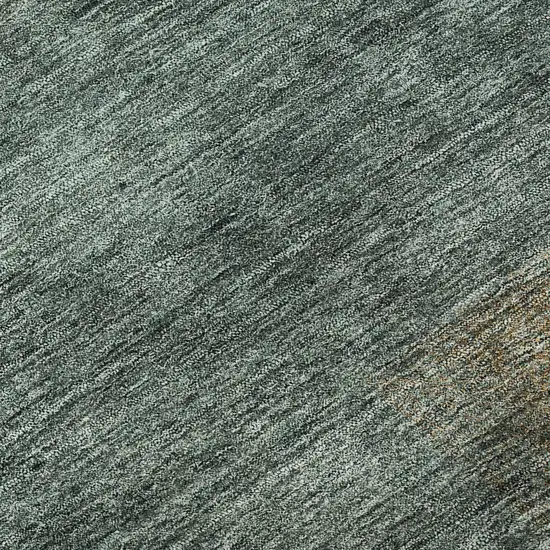 Teal And Brown Abstract Washable Area Rug With UV Protection Photo 9