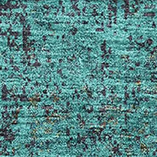 Teal And Brown Abstract Washable Area Rug With UV Protection Photo 3