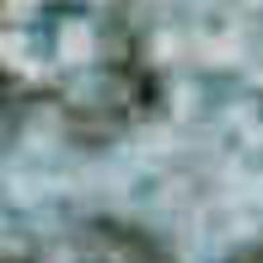 Teal And Brown Geometric Washable Area Rug With UV Protection Photo 3