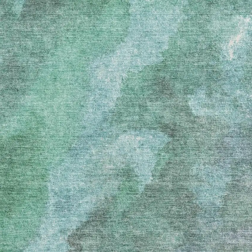 Teal And Charcoal Abstract Washable Area Rug With UV Protection Photo 3