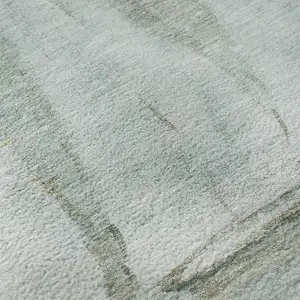 Photo of Teal And Gold Nautical Washable Area Rug With UV Protection