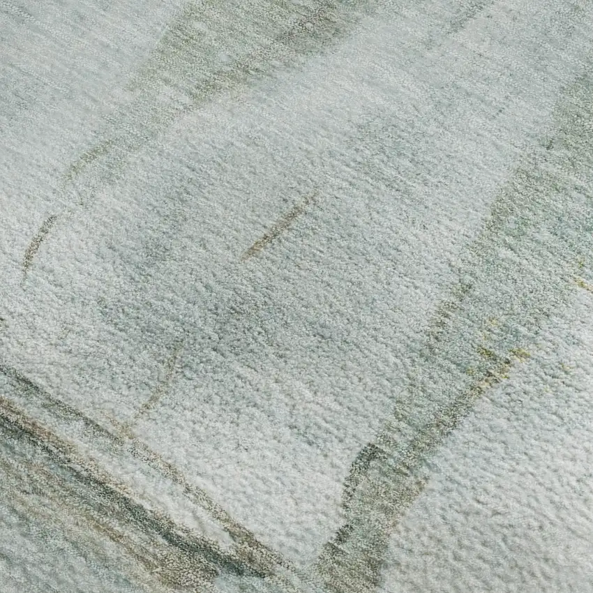 Teal And Gold Nautical Washable Area Rug With UV Protection Photo 4