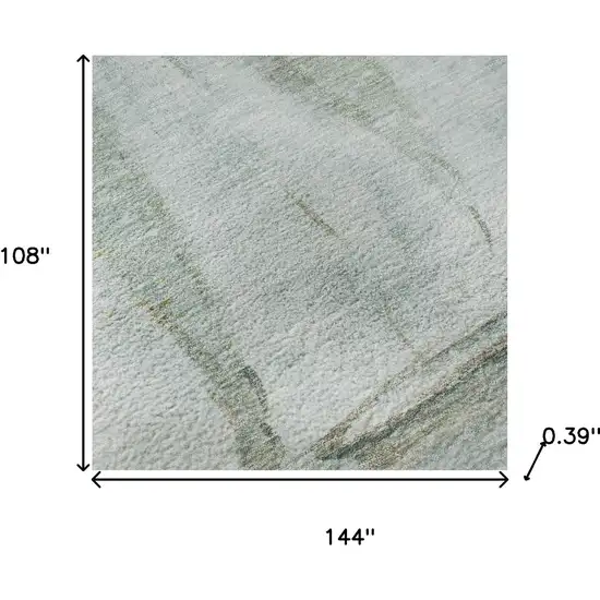 Teal And Gold Nautical Washable Area Rug With UV Protection Photo 8