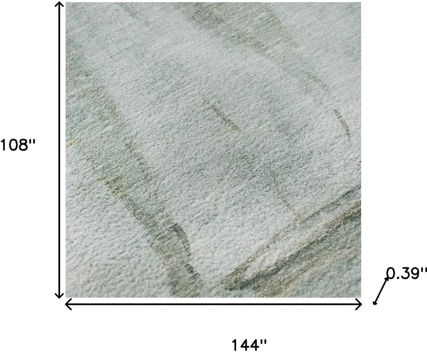 Teal And Gold Nautical Washable Area Rug With UV Protection Photo 8