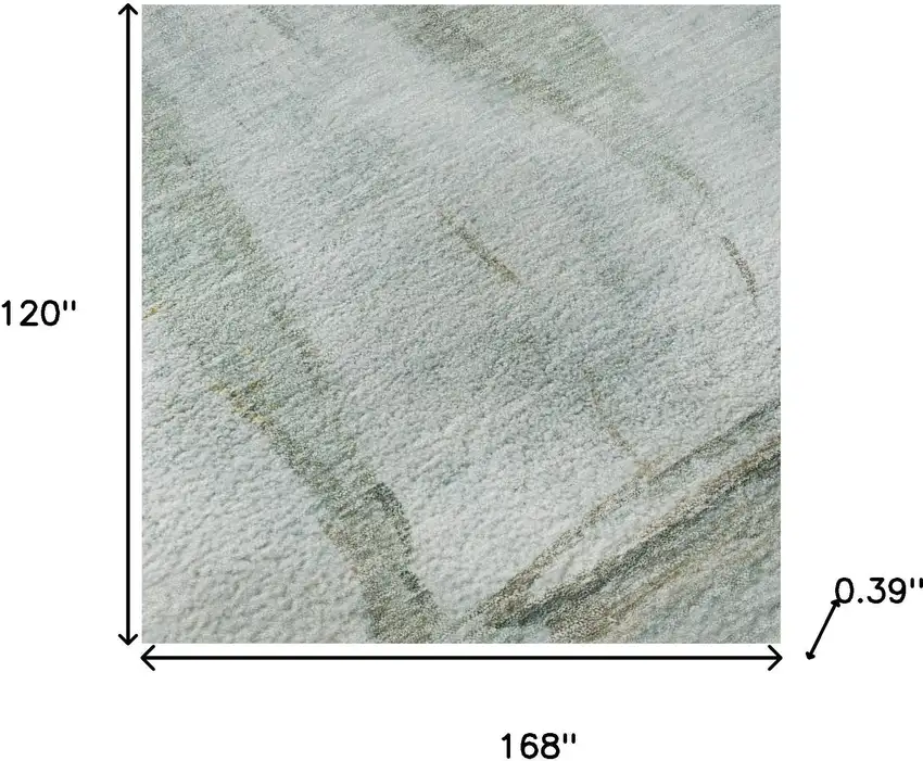 Teal And Gold Nautical Washable Area Rug With UV Protection Photo 8