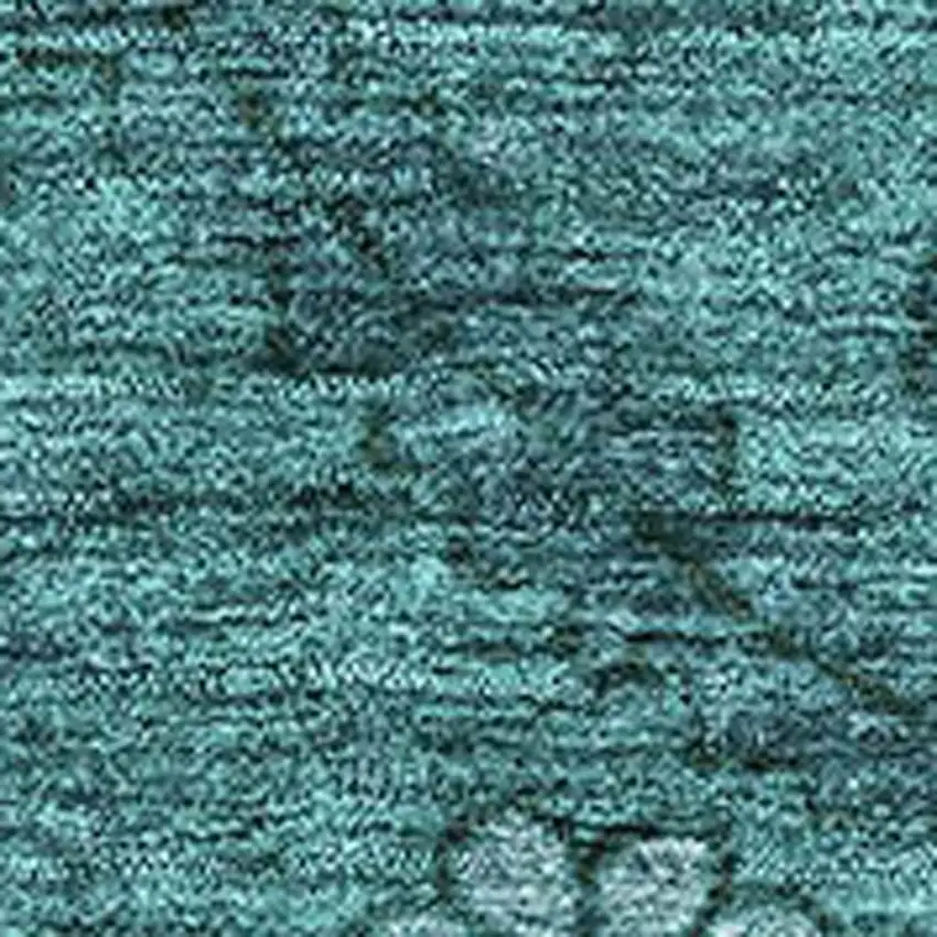 Teal And Gray Floral Washable Area Rug With UV Protection Photo 3