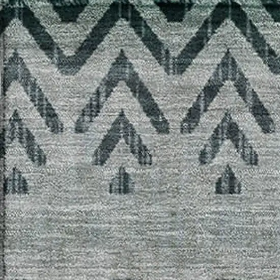 Teal And Gray Geometric Washable Area Rug With UV Protection Photo 3