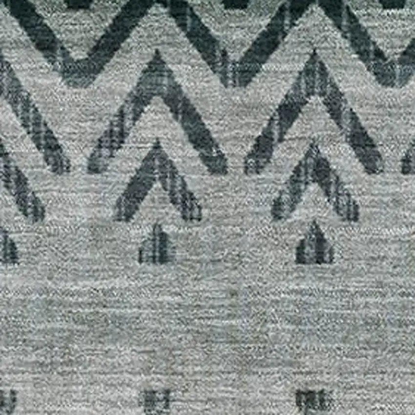 Teal And Gray Geometric Washable Area Rug With UV Protection Photo 3