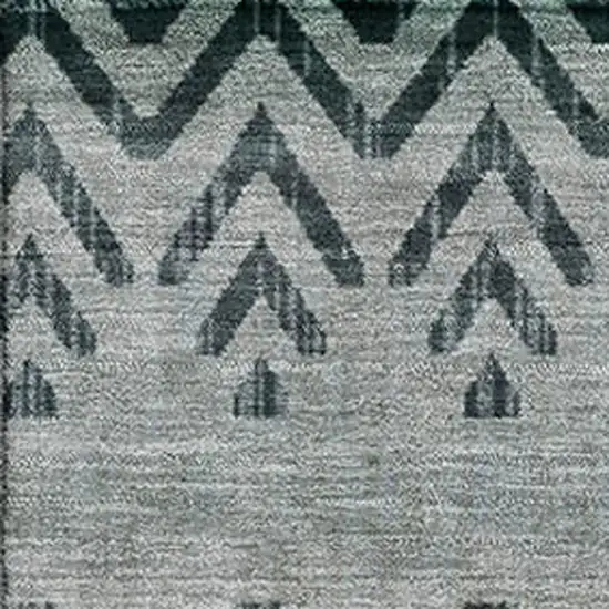 Teal And Gray Geometric Washable Area Rug With UV Protection Photo 3