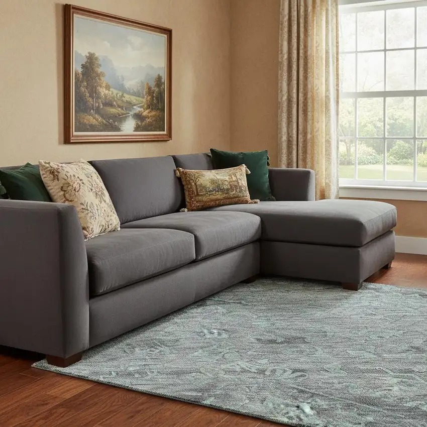 Teal And Gray Medallion Washable Area Rug With UV Protection Photo 2