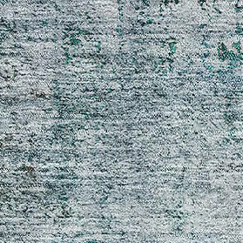 Teal And Gray Oriental Washable Area Rug With UV Protection Photo 3