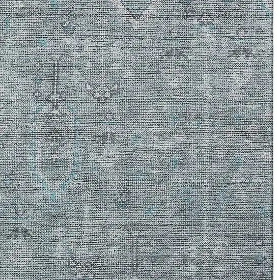 Teal And Gray Southwestern Washable Area Rug With UV Protection Photo 3
