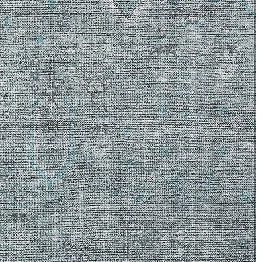 Teal And Gray Southwestern Washable Area Rug With UV Protection Photo 3