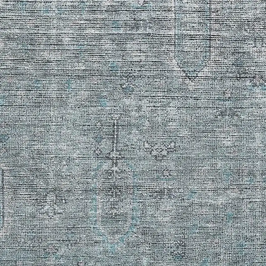 Teal And Gray Southwestern Washable Area Rug With UV Protection Photo 3