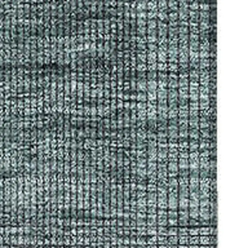 Teal And Gray Striped Washable Area Rug With UV Protection Photo 3