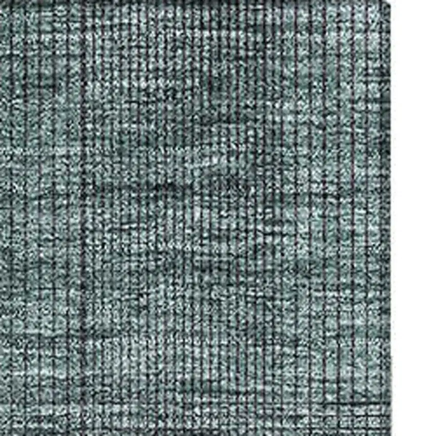 Teal And Gray Striped Washable Area Rug With UV Protection Photo 4