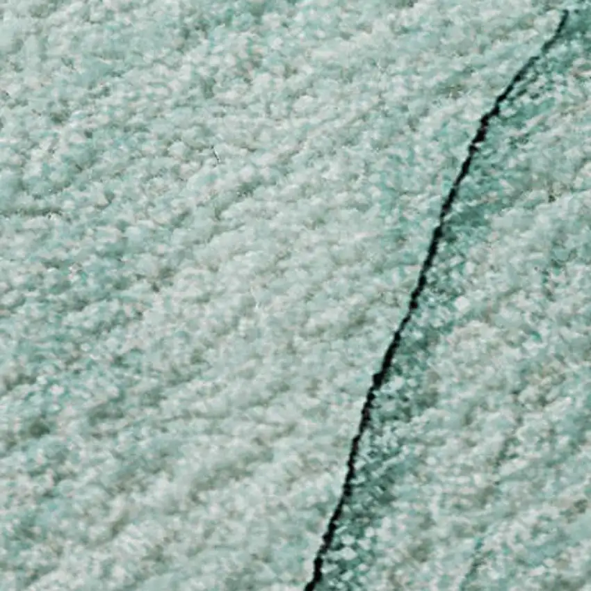 Teal And Ivory Abstract Washable Area Rug With UV Protection Photo 8