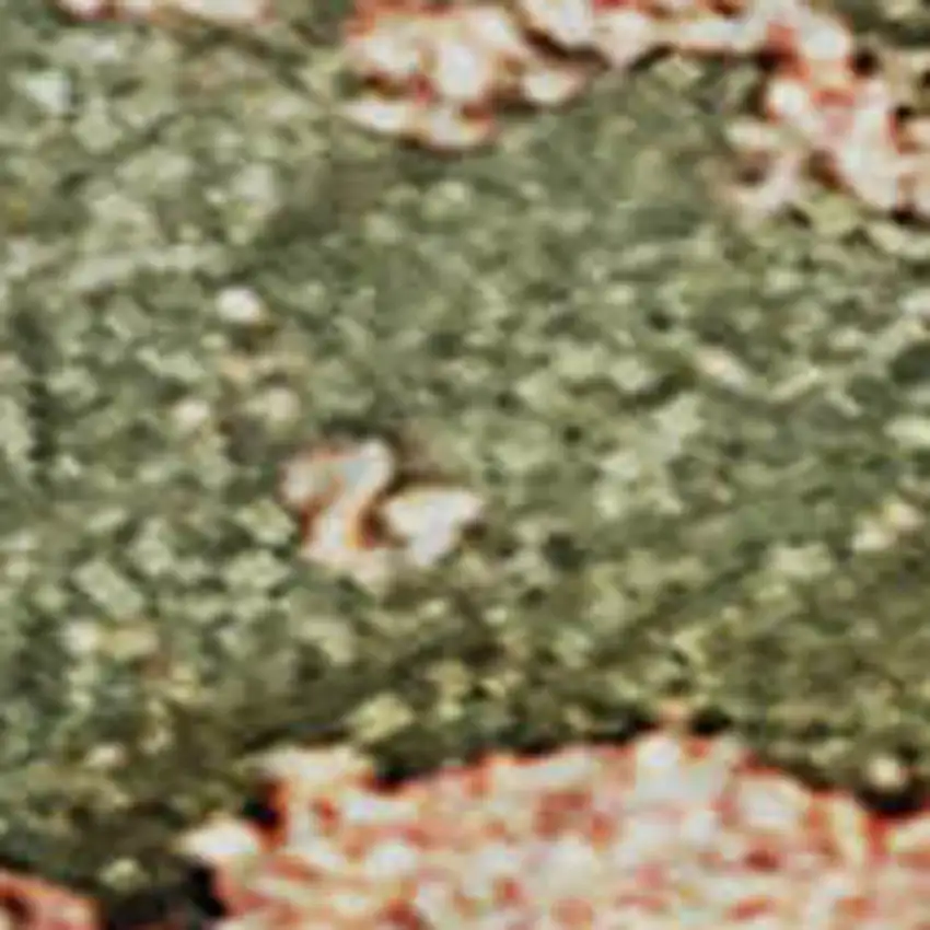 Teal And Ivory Abstract Washable Area Rug With UV Protection Photo 4