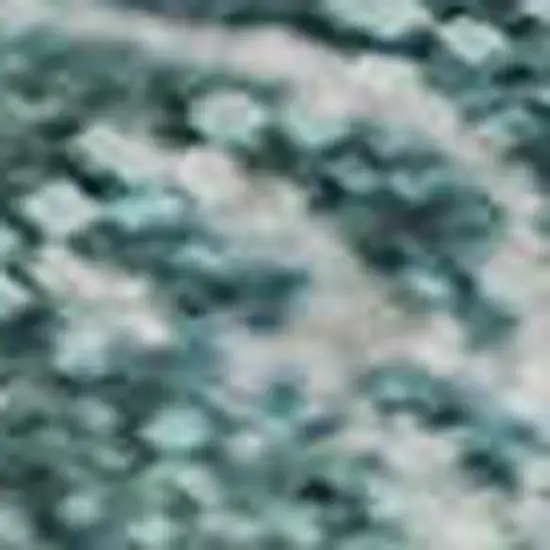 Teal And Ivory Abstract Washable Area Rug With UV Protection Photo 1