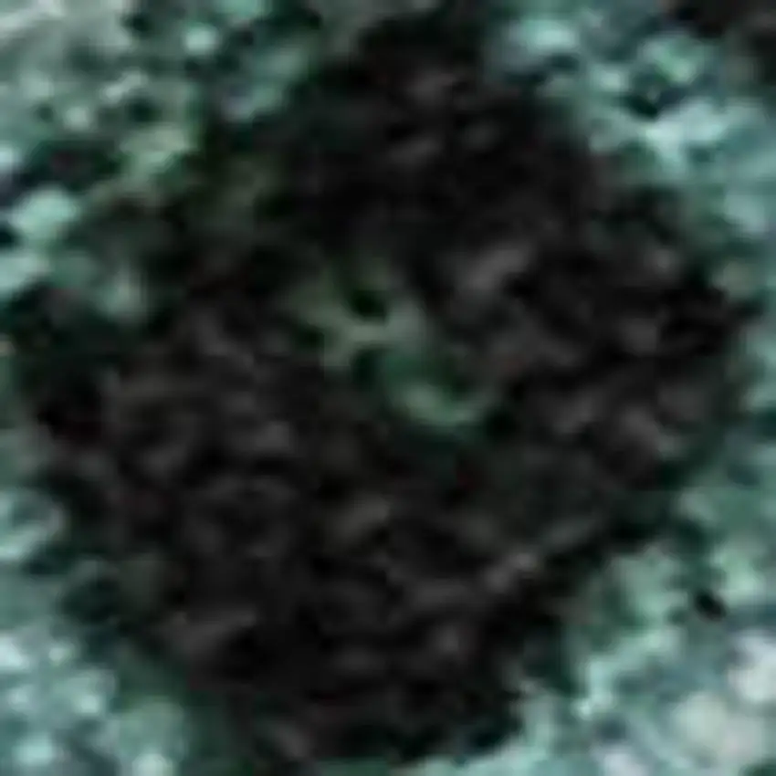 Teal And Ivory Abstract Washable Area Rug With UV Protection Photo 4