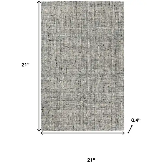 Teal And Ivory Checkered Hand Woven Area Rug Photo 3