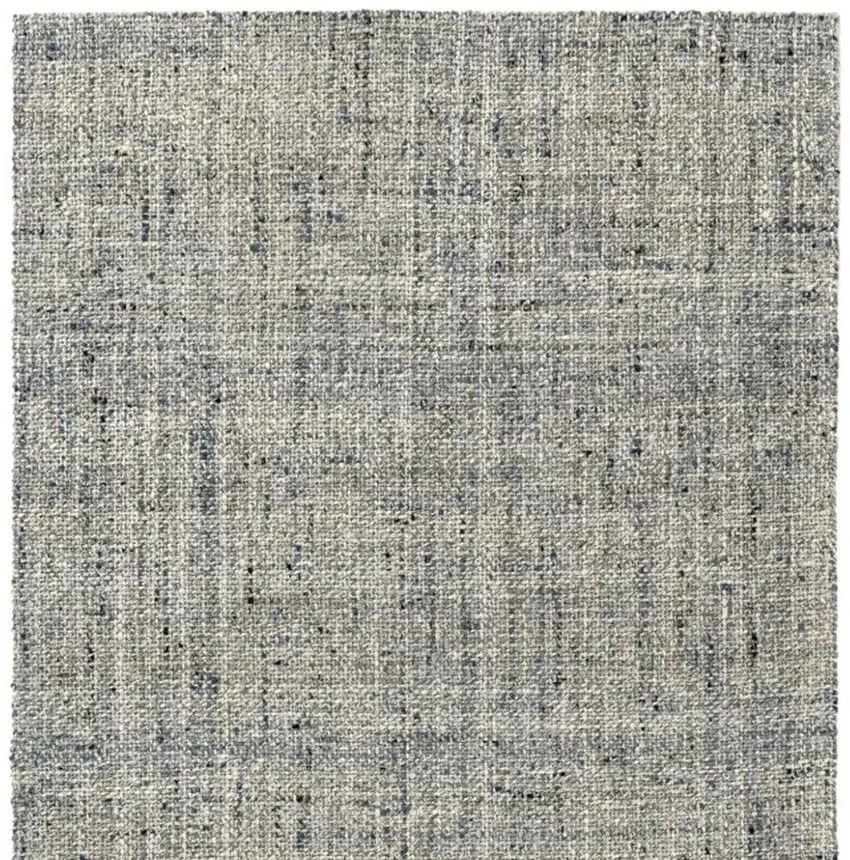 Teal And Ivory Checkered Hand Woven Area Rug Photo 5