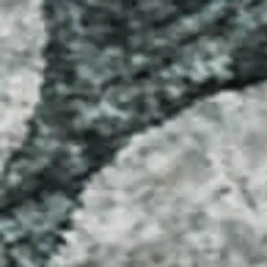 Teal And Ivory Floral Washable Area Rug With UV Protection Photo 2