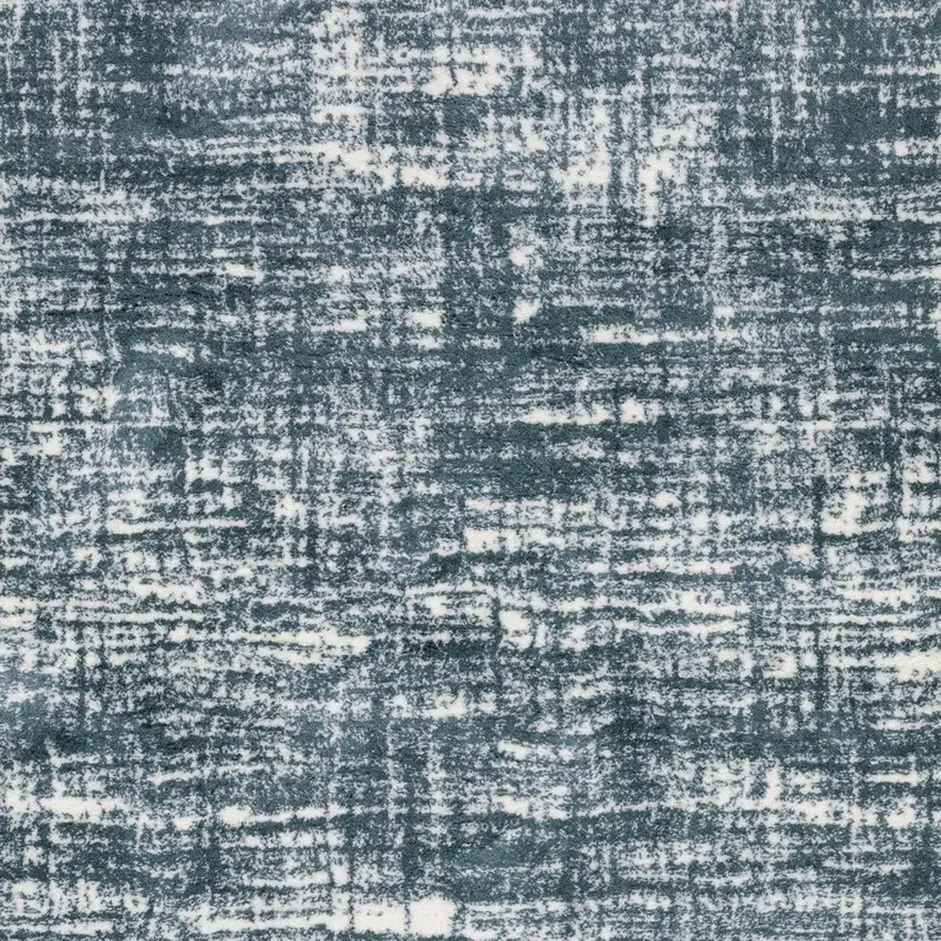 Teal And Ivory Geometric Area Rug Photo 9