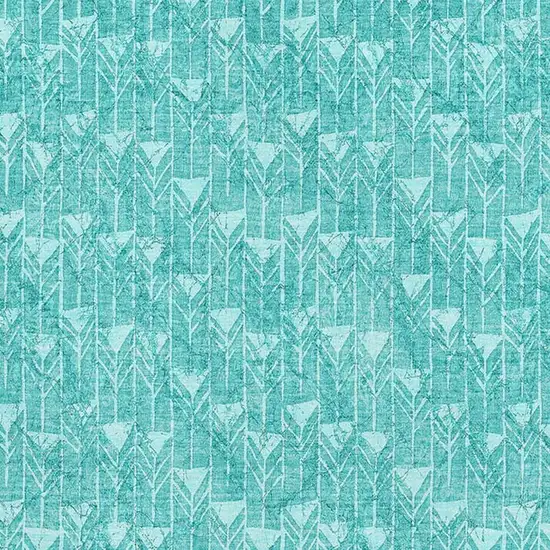 Teal And Ivory Geometric Washable Area Rug With UV Protection Photo 3