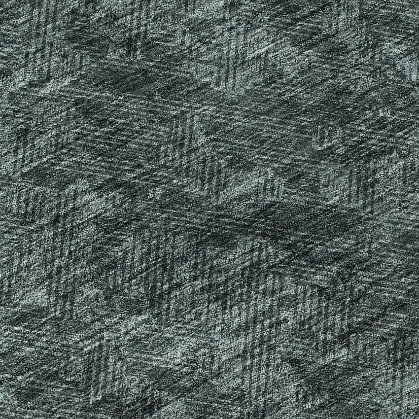 Teal And Ivory Geometric Washable Area Rug With UV Protection Photo 9