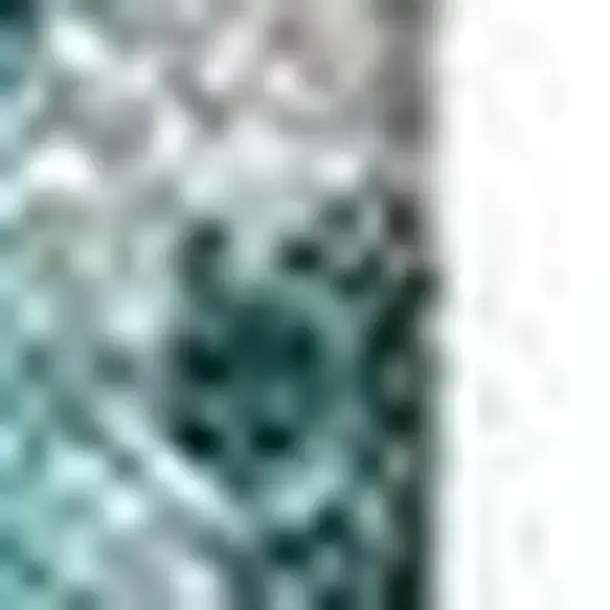 Teal And Ivory Geometric Washable Area Rug With UV Protection Photo 4