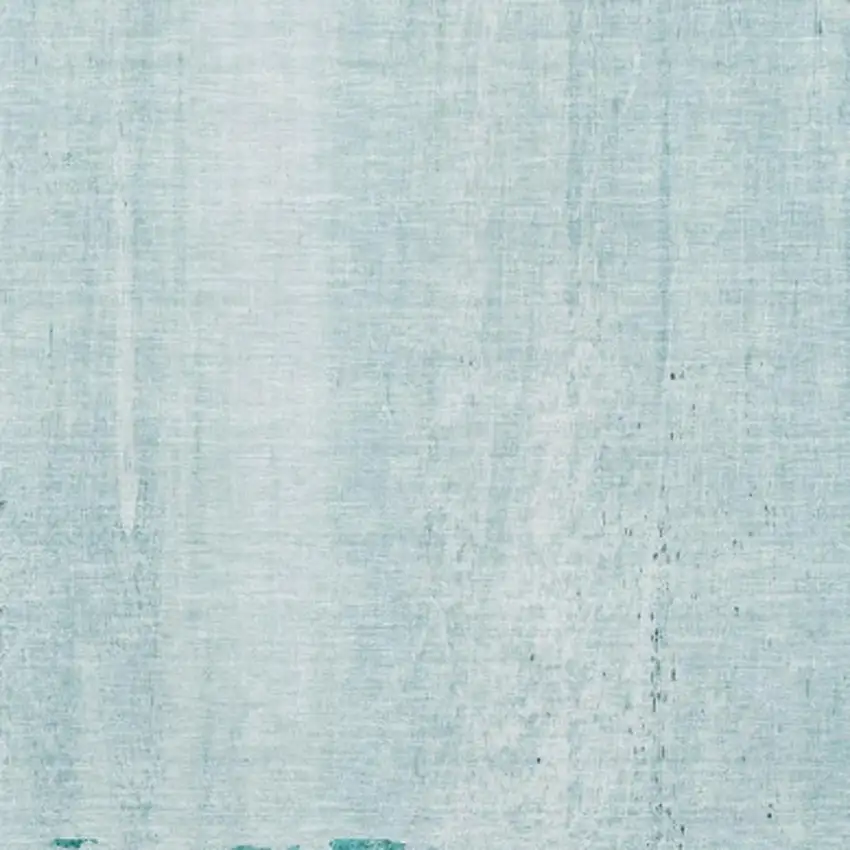 Teal And Ivory Nautical Washable Area Rug With UV Protection Photo 3